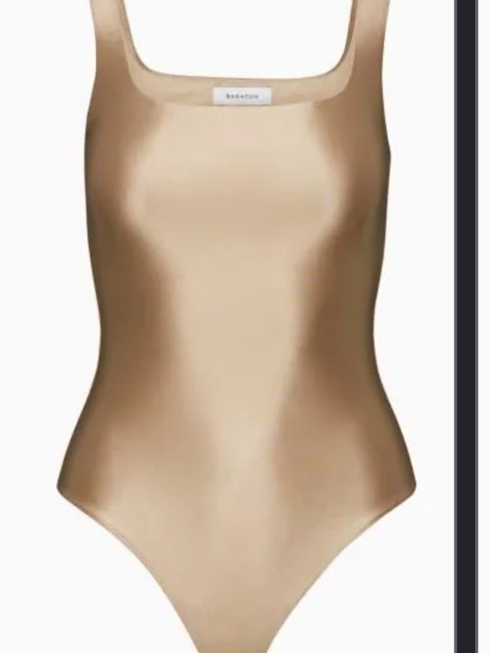 Babaton Shiny Gold Scoop Bodysuit